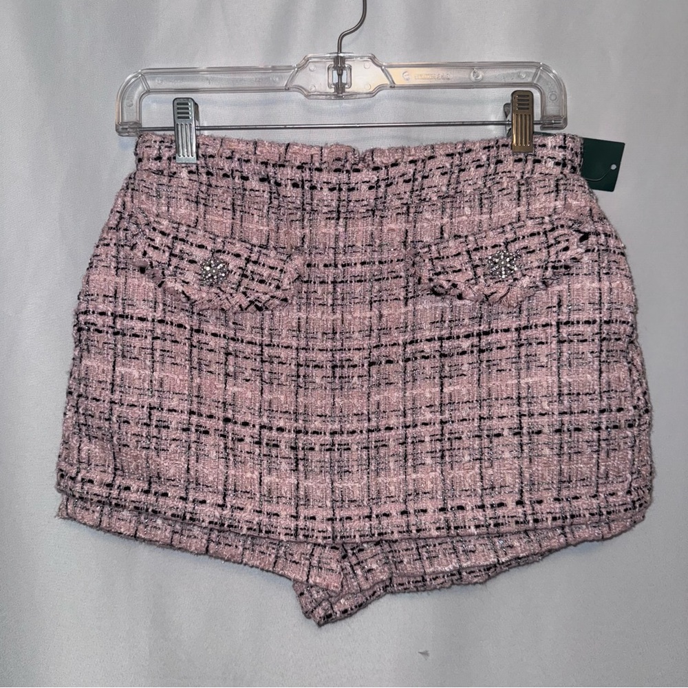 NWT Women's tweed Boucle Skort Light Pink - Picture 2 of 12